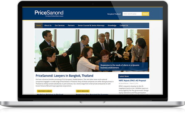 Price Sanond Lawyers Website Design & Development by CMYK [Group]